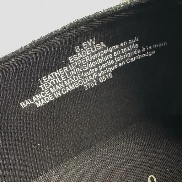 easyspirit e360 Glossy‎ Leather Stretch Pointed Toe Zip Wedge Low Heel 8.5 Wide - Picture 8 of 13